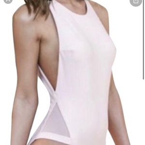 NWT LA Hearts pale pink one piece swimsuit